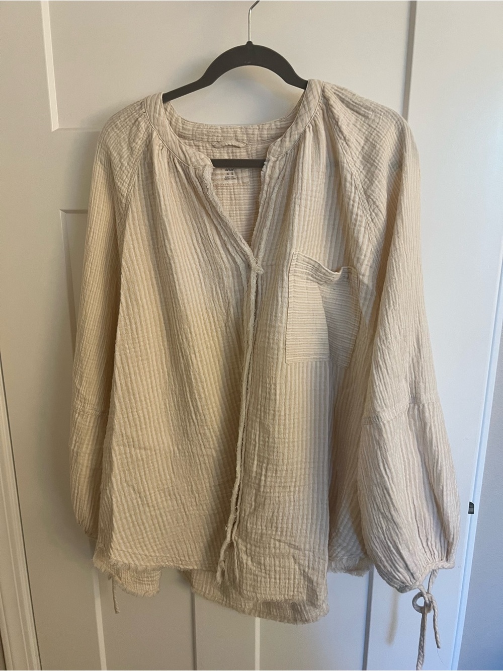 aerie Light Cream 100% Cotton Two-Piece Set - Picture 13 of 15